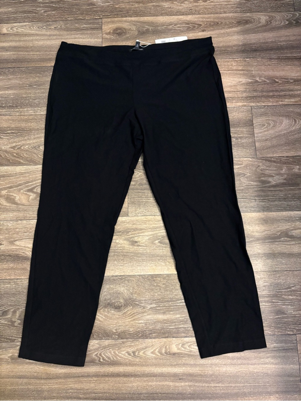 Eileen Fisher Women’s Black System Washable Stretch Crepe Slim Ankle Pants 1X